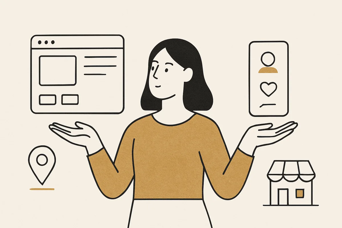 Illustration : Site web ou réseaux sociaux : que choisir pour votre petite entreprise ?