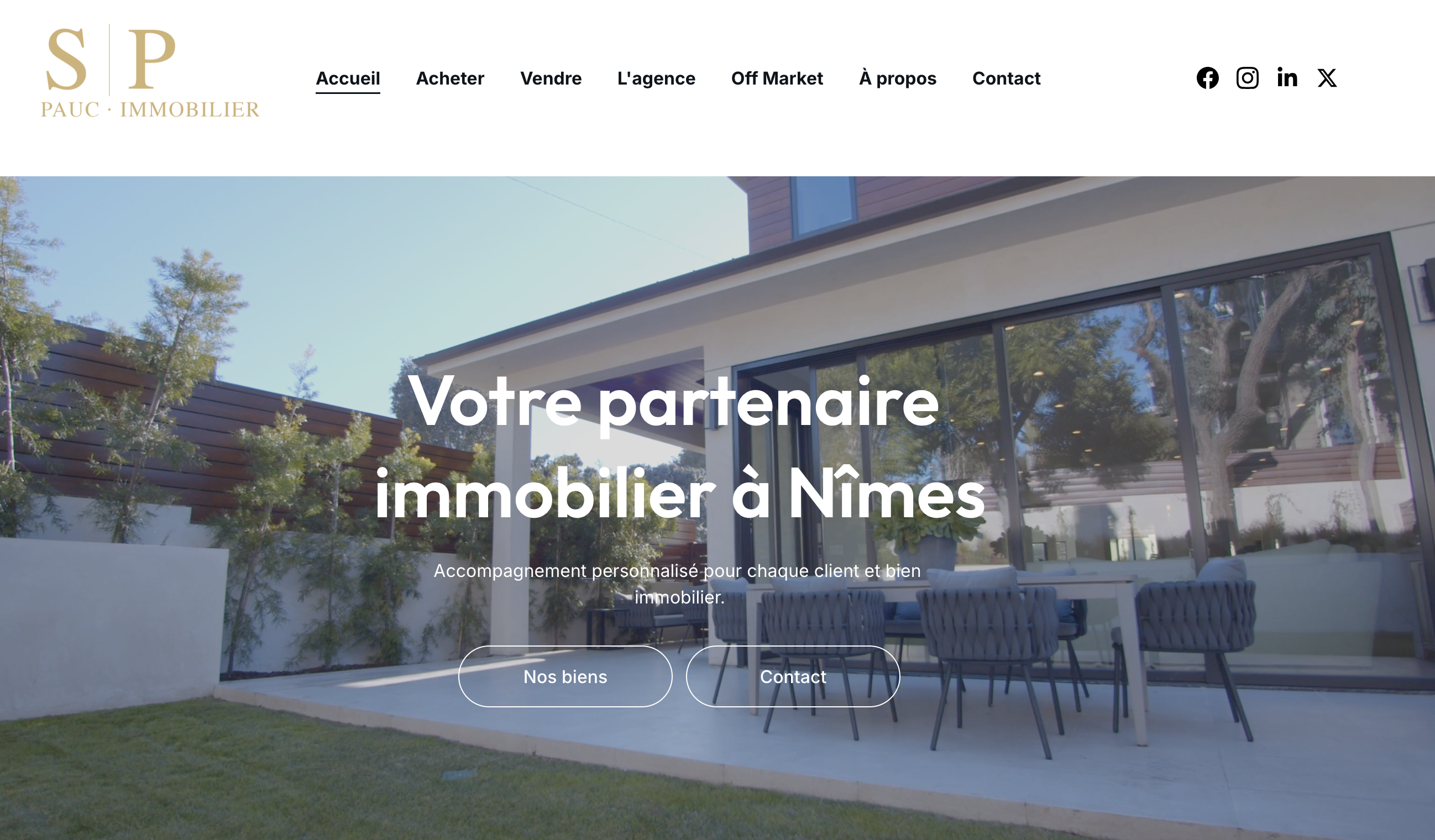 Aperçu du site Pauc Immobilier